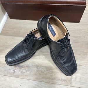 GH Bass Black Leather Oxfords